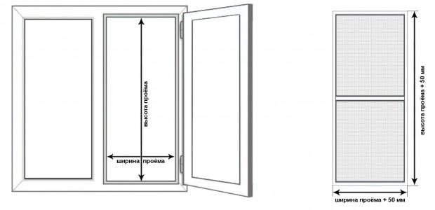 Замер окна для москитной сетки